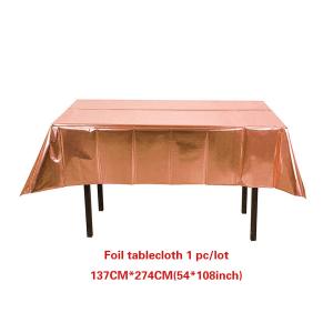 China OEM Waterproof Polyester Aluminum Foil Printed Tablecloth factory