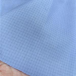 ESD Anti Static TC Plain Fabric With Double Plaid 4mm For Working Clothes