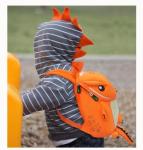 Orange Customized Toddler Backpacks With Double Shoulder Durable