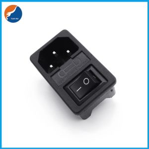 China R14-D-1JC1 Three-In-One Push Button Rocker Switch C14 10A 250V AC Power Socket With Fuse on sale China R14-D-1JC1 Three-In-One Push Button Rocker Switch C14 10A 250V AC Power Socket With Fuse on sale