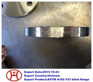 China UNS S32750 2507 1.4410 ASTM A182 F53 blind flange factory