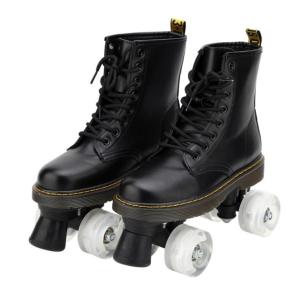 China Combat Boot Quad Outdoor Roller Skate With Led 4 Wheels factory