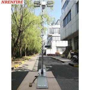 China 4x120W LED mounted vehicle roof mount telescopic mast night scan light tower 1.5m system factory