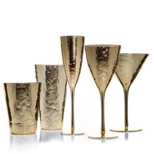 China High End Glassware Collection Custom Luxury Golden Wine Glass Gift Wine Glass Set factory