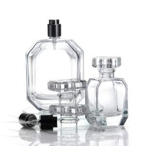 30ml 50ml 100ml Frosted Clear Glass Perfume Bottle with Cap