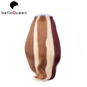 China Colored Brazilian Virgin Human Hair Tape Hair Extensions for Beauty Salon factory