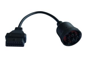 China Type 1 Deutsch 9 Pin J1939 Female to J1962 OBD2 OBDII 16 Pin Female Cable factory