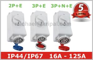 China Mechanical Interlock Industrial Power Switched Sockets , Single / Three Phase factory