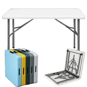 China Foldable Outdoor HDPE Plastic Metal Adjustable Party Event Picnic Dining Table for Camping factory