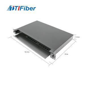 China 1U Fiber Optic Distribution Frame , 24 Port ODF Fiber Optic Patch Panel factory