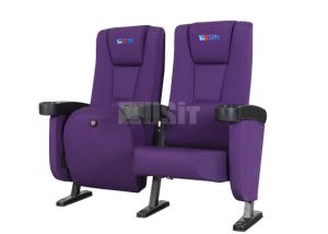 China Elegant Style Full Upholstered Commercial Theater Seating With Strong Steel Structure factory