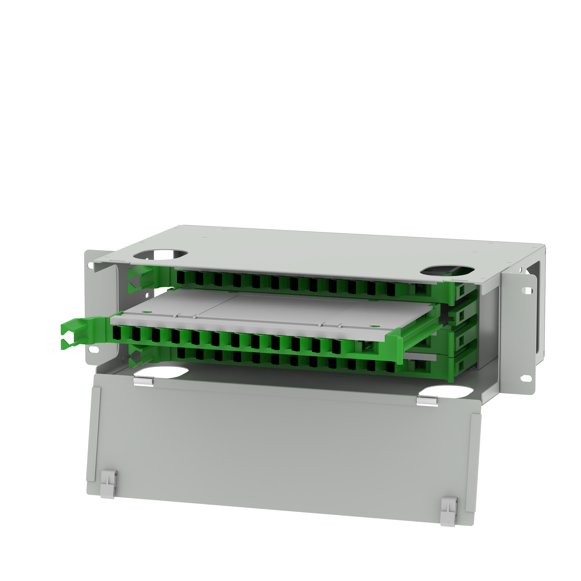 SC UPC Connector 48 Ports Fiber Distribution Patch Panel for Indoor ODF Network FTTH