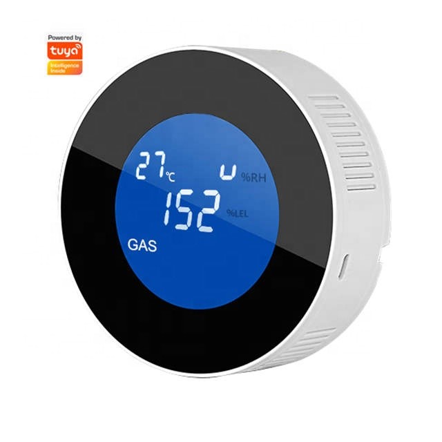 LCD Gas Leak Detector Wifi 2.4GHz Smart Alarm Sensor Wall Mounted