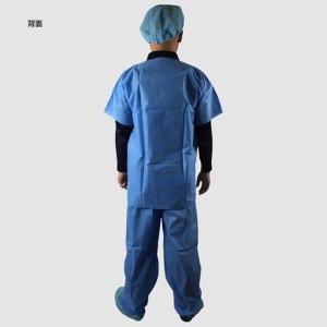 China Short Sleeve 21 G/M2 S M L Blue Hospital Gown factory