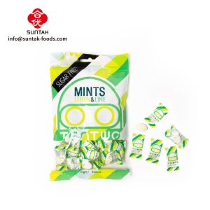 China Sugar Free Mint Flavoured Candy In Bag Pack 100G Lemon & Lime Flavor on sale