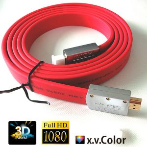 High quality flat Blu-ray 3D DVD, HDTV 1.4V HDMI cable with different colors