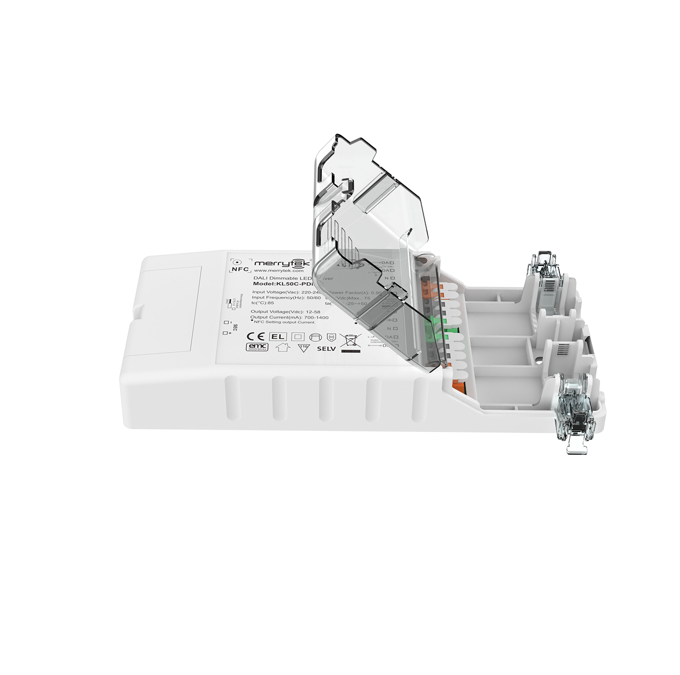 Easy-use series 50W NFC programmable DALI2 dimmable led driver from 700mA to