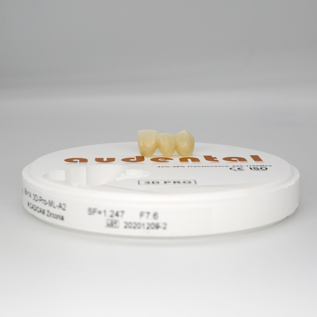 Audental 98mm Dental Lab High Translucent Zirconia Blanks Supplier Cad Cam Machining Zirconia Block 3d Pro