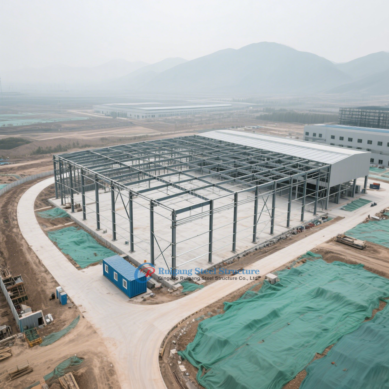 China Customized Prefabricated Industrial Shed Designs For Steel Structure Godown factory