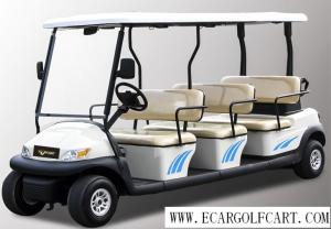 China Customized Colorful 12 Seater Golf Cart Electric Sightseeing Bus With Plastic Armrest factory