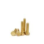 DIN933 Hex Head Brass Bolts Hexagon Screws Copper Plated Brass Hex Bolt