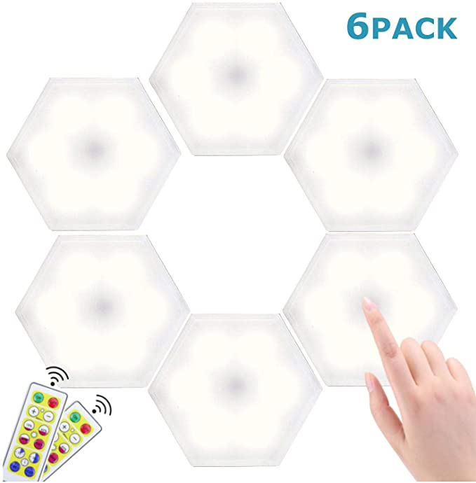 70LM 4.5V Remote Control Under Cabinet Light DIY Honeycomb Hexagon Modular Lights