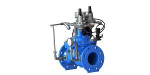 China Dual Adjustable Set Point Pressure Control Valve , Ductile Iron Pressure Safety Valve factory