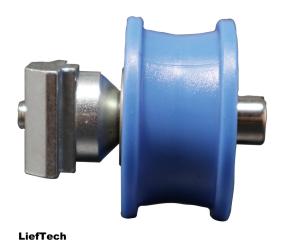 China Slider Movable Aluminum Grooved Roller For 28mm Tube ISO9001 factory