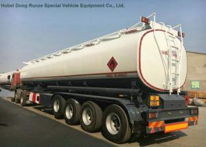 China 53m3 Steel Fuel Tanker Semi Trailer 4 Axles For Diesel ,Oil , Gasoline, Kerosene Transport 50Ton factory