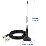 Black Mini UHF 27mhz Base Station Antenna Magnetic Car Aerial