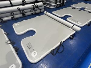 China Luxury Water Sport Game 2x2x0.1m Grey Inflatable Dock Platform Landing Mats For Boat Stop factory