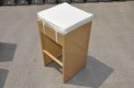 Outdoor Garden Resin Wicker Bar Set , Brown Black Bar Furniture