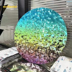 China Ss304 201 Rainbow Color Mirror Water Ripple Stainles Steel Sheet Deocration Ceiling factory