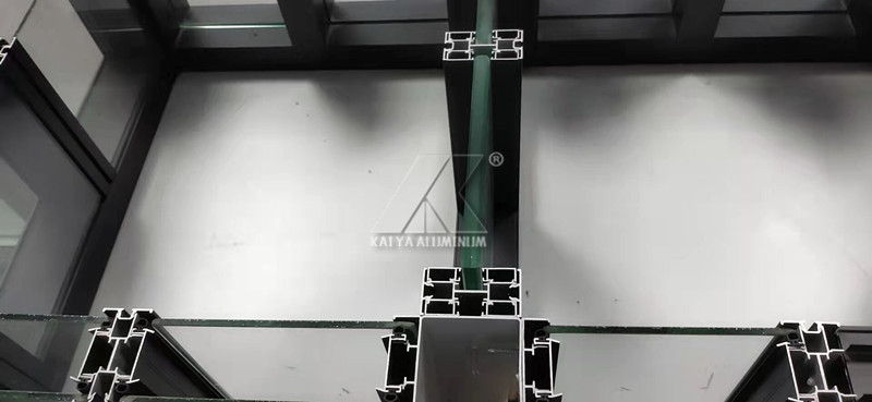 Fire Proof 6061 Aluminum Alloy Profile Commercial Glass Partition For Office Building