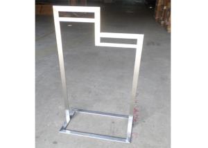 China Brushed Stainless Steel Two Stage Style Garment Display Stand factory