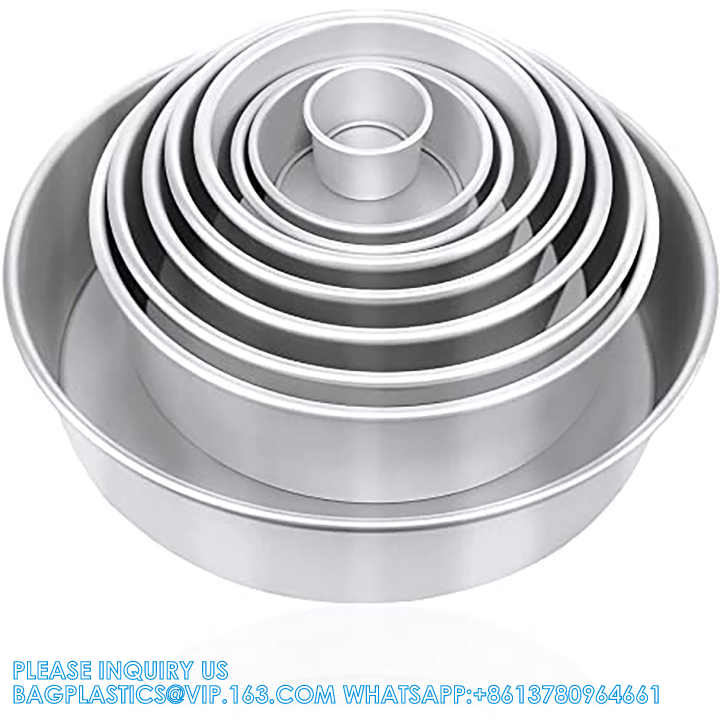 4-Inch, 6-Inch, 8-Inch Cake Pan Set For 3-Tiered Cake - Aluminum Cake Pans Sets For Baking Wedding Birthday Cakes