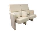 School PU Foldable Padded Church Chairs With Aluminium Stand
