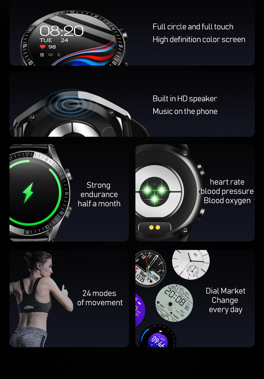 2022 New Bluetooth Dial Call Music Fitness Tracker Heart Rate Monitoring Wristband Um59z Sports Men Smart Bracelet Watch