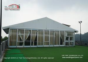 China High Safety 12m Wide Sport Event Tents Glass Hard Sidewall For Archery Range factory