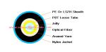 Optical Fibre Outdoor Loose Tube Cable Nylon Outer Sheath Temite Resisting