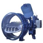 DN 300 - 5000 mm Hydraulic Heavy Hammer Flanged Butterfly Valve For Hydropower