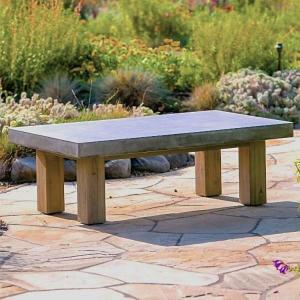 China Concrete Patio Furniture for Outdoor Use Large Home Concrete GRC Table Seating Sets factory