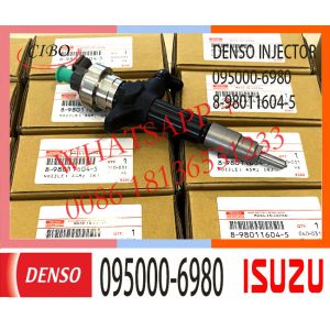 China Genuine New 4JJ1 Dmax 3.0L 095000-6980 Common Rail Injector 8-98011604-5 8-98011604-1 For Isuzu 4JJ1 on sale