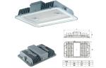 Recessed led canopy lights for gas station , high power led floodlight