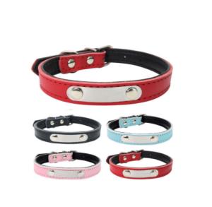 China Custom Durable Dog Collars With Stainless Steel Name Tag factory