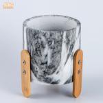 Marbling Texture Cement Plant Pots Round Flower Pots Succulents Pot Planters