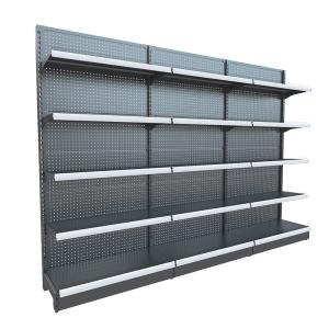China 2.4m 7 Layer 1200MM Black Gondola Candy Rack Shelving Units For Supermarket 60kg factory