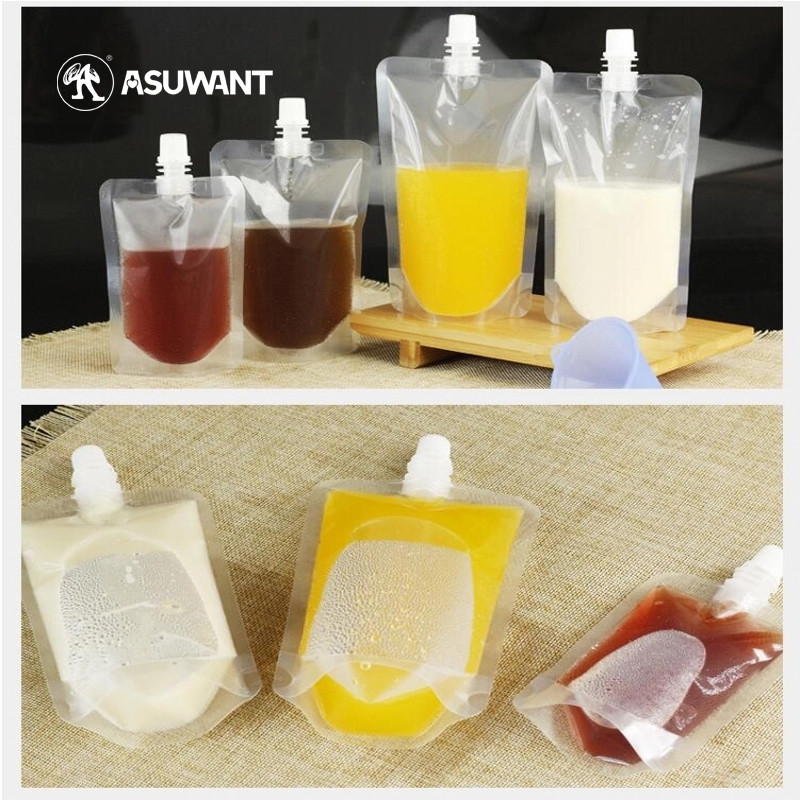 1000ml 1L 2L Large Clear Spout Pouch With Handle For Oil Water Liquid