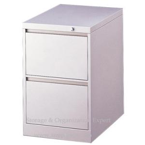 China White Metal Two Drawer Lockable Filing Cabinet , Small Metal File Storage Cabinets factory