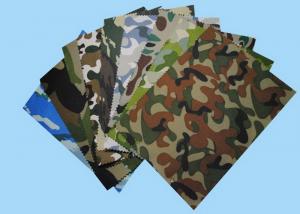 China Camouflage Coated Polyester Fabric / Polyester PVC Coated Fabric on sale